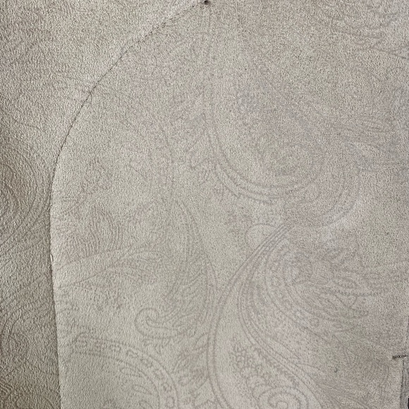 Chicos Tan Suede Paisley Embossed Vest size XL - Picture 5 of 10
